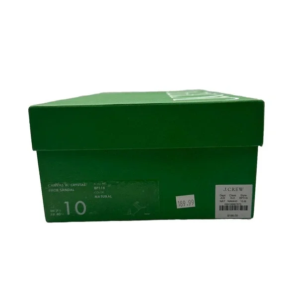 J Crew Sandal Lucie‎ double-strap block-heel sandals w crystals Size 10  BP318 - Picture 8 of 12